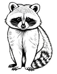 Fototapeta premium Raccoon Coloring Delight for the Whole Family