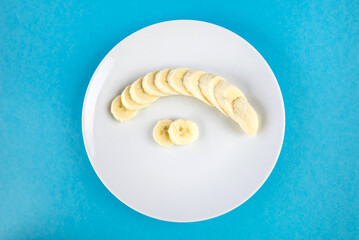sliced bananas on a plate.