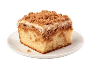 Coffee Cake isolated on transparent png background. Generative ai