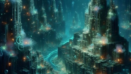 Obraz premium An underwater metropolis 