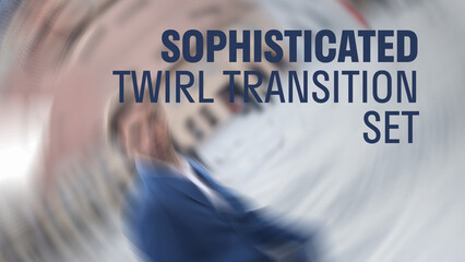 Sophisticated Twirl Transition Set | Drag and Drop Style - obrazy, fototapety, plakaty