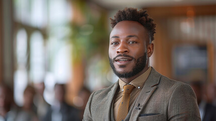 Fototapeta premium portrait of an african businessman 