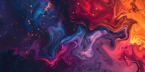 Upgrade your home decor with this stunning background featuring a unique marbled effect and vibrant colors. - obrazy, fototapety, plakaty