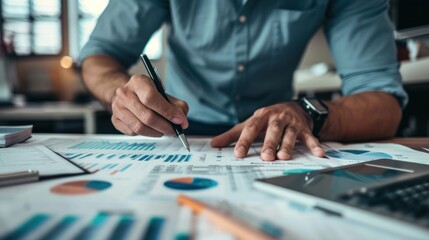 An accountant working on a financial model for a startup company. 