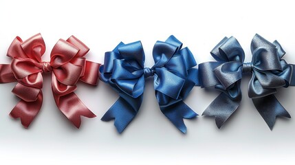 Decorations made of ribbons and bows; isolated...