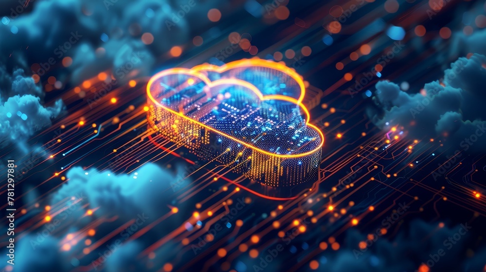 Poster cloud computing: a cloud storage system with data being securely stored and accessed remotely