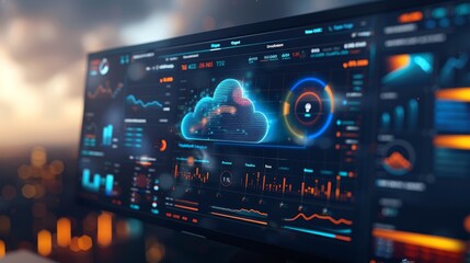 Cloud Monitoring interface with customizable widgets for data visualization