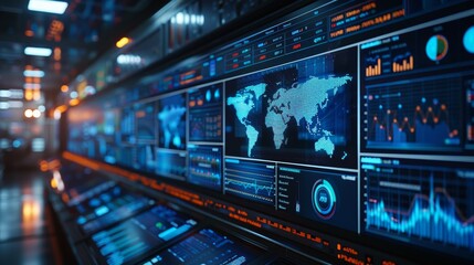 Fototapeta premium Cloud Monitoring tools providing real-time alerts for performance issues