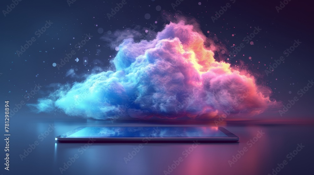 Poster cloud storage: a cloud storage platform interface on a tablet