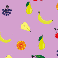 seamless pattern with fruits