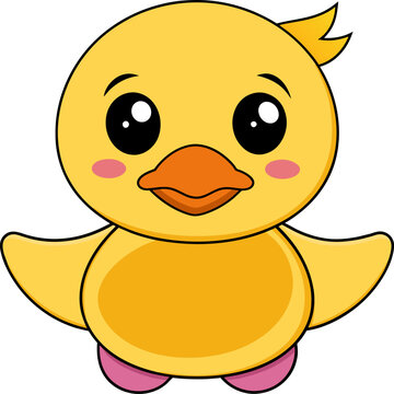 cute little duck cartoon illustration