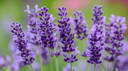 Fototapeta premium Fresh Lavender Blooms: Aromatic Beauty of Provence