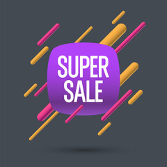 An image to advertise the sale. Poster for advertising discounts. Vector graphics. - 781305443