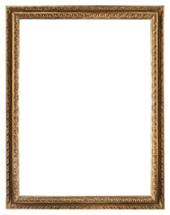 Antique picture frame on a transparent background, in PNG format.