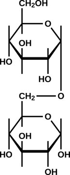 Isomaltose cyclic structural formula, vector illustration