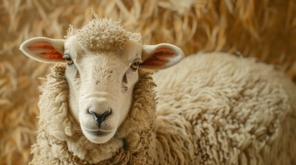 A sheep in a grassy field