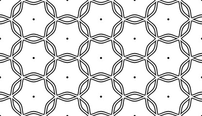 Seamless Geometric Pattern. Abstract Black and White Texture. 