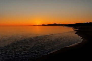 Fototapeta premium Beautiful red sunset