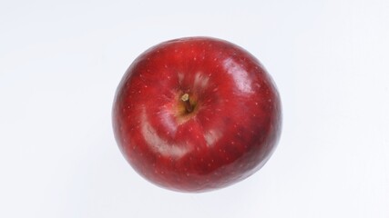 Fresh organic red apple isolated on a white background