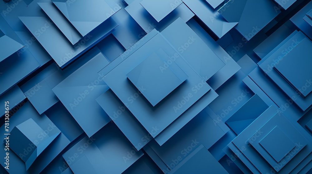 Poster geometric abstract background with nice arrangement of blocks