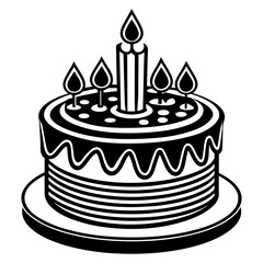 birthday cake with candles