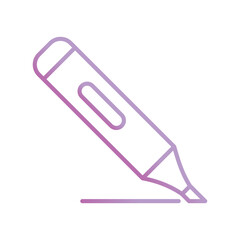 highlighter icon with white background vector stock illustration