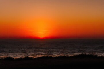 Naklejka premium Beautiful red sunset