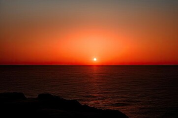 Beautiful red sunset