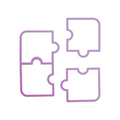 puzzle icon with white background vector stock illustration