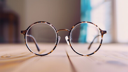 Eyeglasses, minimal wallpaper, an essential equipment in daily life for clear vision