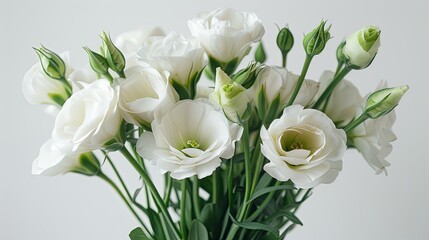 Elegance in Bloom White Eustoma Bouquet