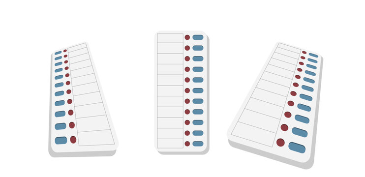 set of EVM machine vector illustration on white isolated