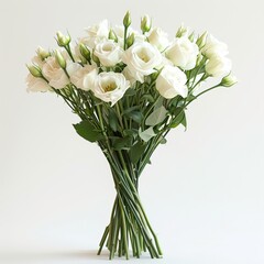 Elegance in Bloom White Eustoma Bouquet