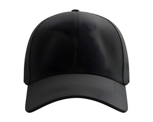 Black cap mockup isolated on transparent background