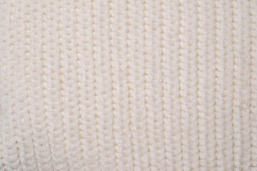 Close Up of White Knitted Material - 781319494