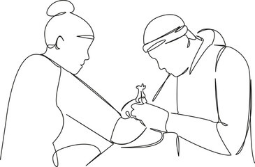 girl getting a tattoo