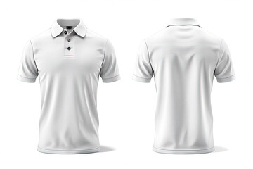 blank Polo tee design presentation mockup isolated on white background