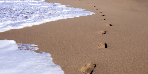 Footsteps in the sand