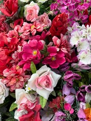 A beautiful bouquet of pink flowers arranged with love and care. conveys romance Perfect for weddings, anniversaries or Valentine's Day gifts. It represents the essence of nature, beauty.