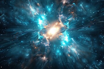 Gamma Ray Burst in space  - obrazy, fototapety, plakaty
