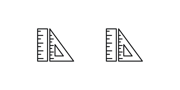 ruller icon with white background vector stock illustration