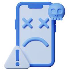 Smartphone Dead Device Empty State System 3D