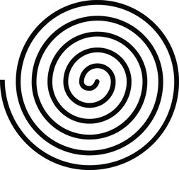 Vector illustration of mosquito coils icon in dark color and transparent background(PNG).