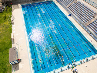 Aerial View of Large Swimming Pool
