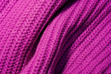Close Up of a Purple Knitted Sweater