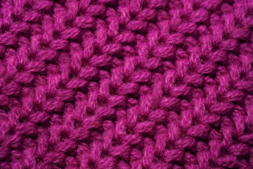 Close Up View of Purple Knitted Fabric