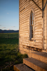 Whitewash abandoned building