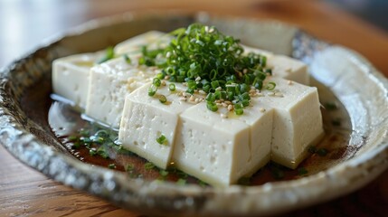 Delicate Tofu Blocks Showcasing the Simplicity and Purity of Kyoto s Traditional Cuisine