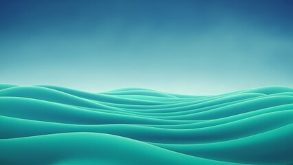 Fototapeta premium Blue gradient with waves, art, design, wallpaper, background, Generative Ai.