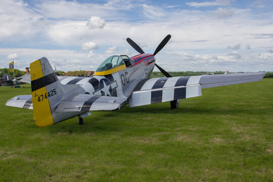 Oostwold, Netherlands May 25, 2015: P-51D Mustang Damn Yankee at Oostwold Airshow